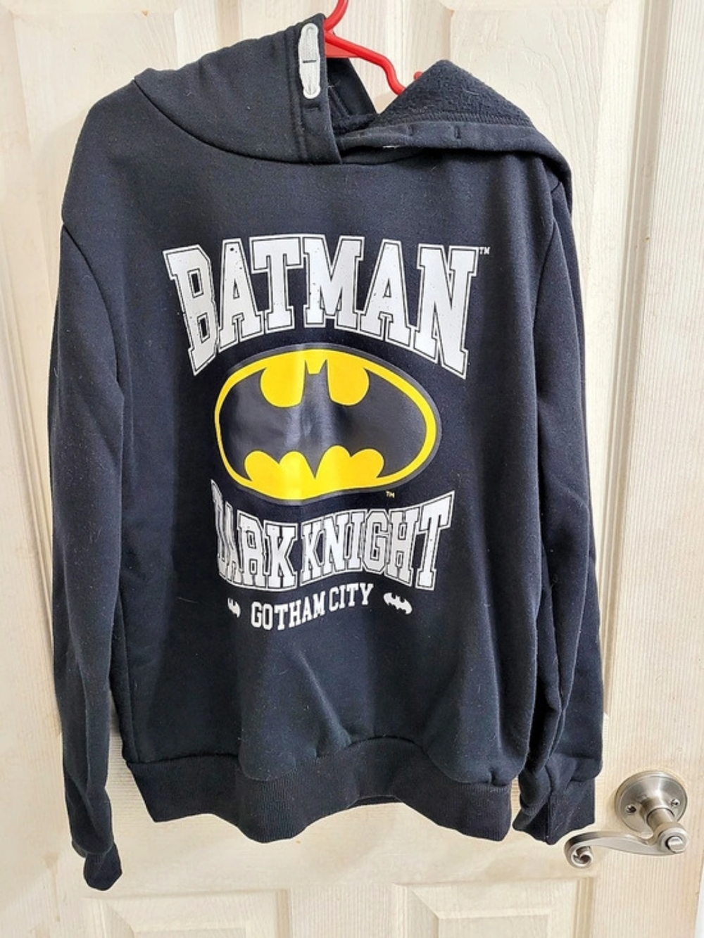 Batman Graphic Hoodie Boys 10-12 in Black & Yellow
